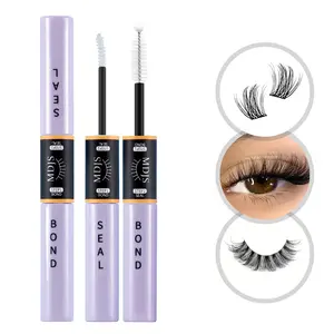 1pc Eyelash Bonding and Sealing Eyelash Glue 6ml Single Eyelash Glue Set Fixing Eyelash Extension Kit Makeup Tools Seal Super Strong Fixing DIY Eyelash Extension Waterproof Cluster Eyelash Glue White Clear