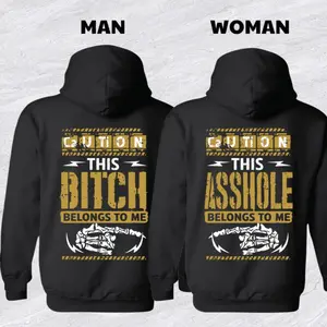 Funny Matching Couple Hoodies, Caution Style Relationship Sweatshirts, Cute Couple Pullover Tops, Unique Matching Outfits for Him and Her, Couple Gift