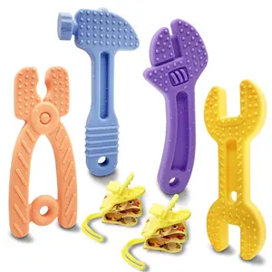 Teething Toys  Babies, Baby Teething Toys, Silicone Baby Teether Toys, Baby Chew Toys, Molar Teether, Hammer Wrench Spanner Pliers Shape Teething Toys  Boys Girls