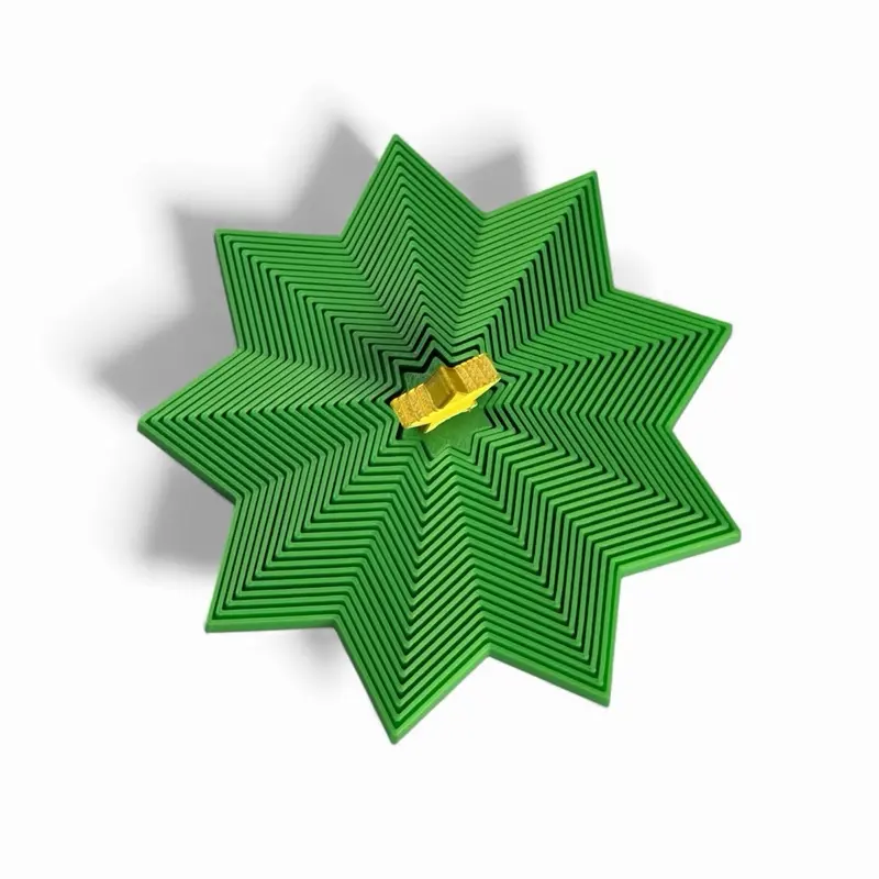 Hexagonal Christmas Tree Fidget Toy for Stress Relief - Simple Design Stress Relieving Accessory - Relaxation Stick Solution - Autism/ADHD Fidget Toys - Available in Large & Small Sizes Tree