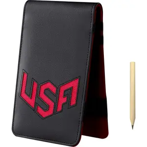 BIG TEETH Golf Scorecard Holder Yardage Book Cover USA Pattern Golf Accessories Leather Fit for Most Back Pocket