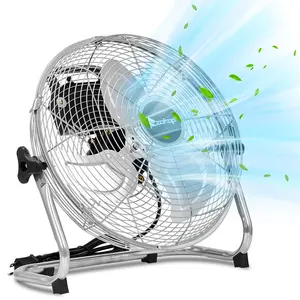 Winado 12/18/20'' Floor Fans, High Velocity Heavy Duty Metal Industrial Floor Fan for Commercial & Residential, High Power Fan w/ 90°-180° Adjustable Tilt, Metal Fan for Garage, Gym, Bedroom, UL Listed