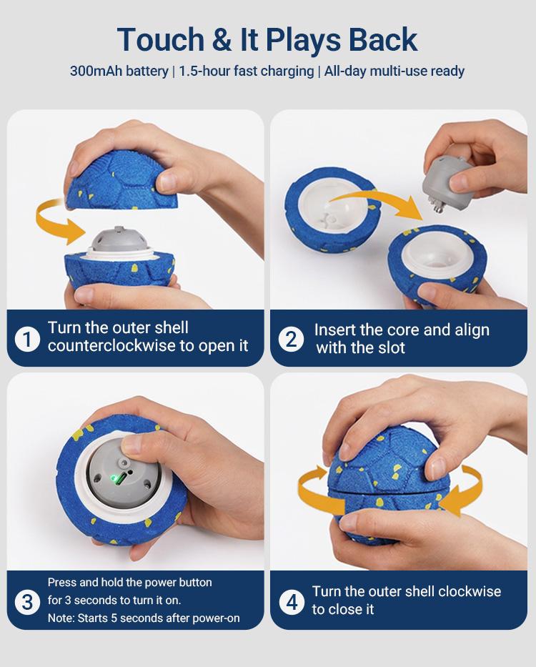 Sovelivee Soulful Interactive Soccer Ball – Infused with Life, Made to Cherish. Automatic Rolling Pet Toy, Loyal Brave Guardian 2026 Edition, Rechargeable & Durable, for Your Beloved Companion dog