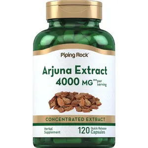 Piping Rock Arjuna Extract | 4000 mg | 120 Capsules | From Arjuna Bark Herb | Concentrated Herbal Supplement | Non-GMO, Gluten Free