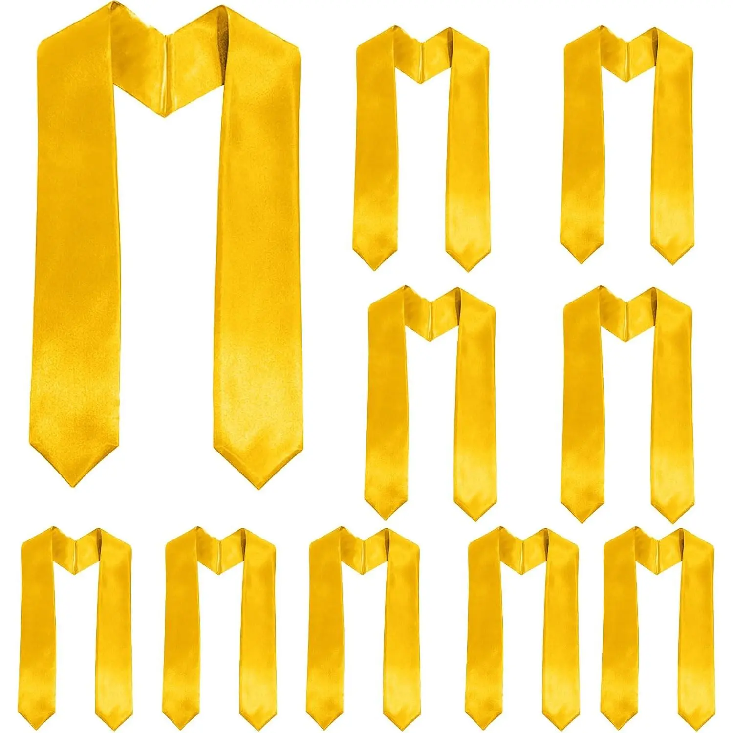 10 count Unisex Adult graduation stole 60" Long Multiple Colours Available