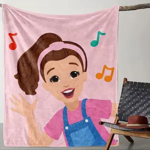 1PC Soft Cartoon Rachel Print Blanket, Cozy Flannel Air Conditioning Blanket, Travel Blanket, Gift for Family Friends, Valentine's Day Birthday Christmas
