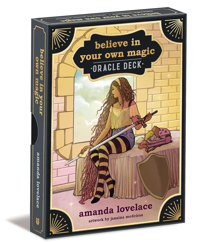 45-Paper Card Oracle Deck with Tarot Card Book, "Believe in Your Own Magic" by Amanda Lovelace, Empowerment Game for Ages 12+ (Toys & Hobbies, Games & Puzzles), Tarot Card Game