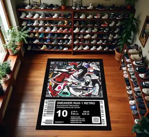 Custom Sneakers, Custom Sneaker Rug, Sneakerhead, Sneakers Shoes Rug, Sneaker Rug, Street Cool Rug, Sneakers Decor Rug, Sneaker Art, Gift