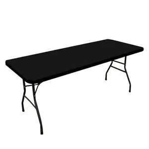 1pc Full Coverage Elastic Tablecloth, Anti-Wrinkle Washable Table Cover, Universal Fit Outdoor Indoor Yard Picnic Camping, Folding Table