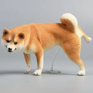 Super Cute Healing Shiba Inu Art Figurine, Lovely Small Animal Craft Ornament, Soft Decor Accent for Bedroom & Study, Luxury Fun Decor for Gift & Daily Use