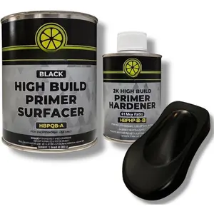 Sand-able Automotive Primer Surfacer, Direct-to-Metal, High Build  Urethane, 1.25 Quart kit, (Black) 4:1 mixture