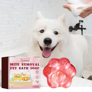 Pet Mite-Removing Bath Soap For Dogs Cats Body Sterilization Deodorization Cleaning Bath Products animal fur dog shampoo dog  puddle