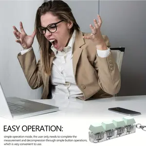Adult 4-pole keyboard Fidget toy Fidget keyboard clicker toy keychain mechanical keyboard pressure relief button finger clicker toy anxiety stress relief pressure relief pressure release