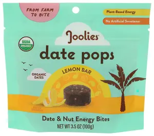 Joolies Date Pops Lemon Bar Org - 3.500 OZ