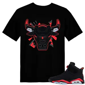 Unisex T-shirt To Match Sneakers Jordan 6 Reverse Infrared - Retro-Bull. 100% Cotton for Casual Wear. Comfortable Summer Unisex T-Shirt to match Jordan Sneaker. Streetwear Style. urban outfitters