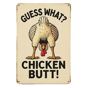 Vintage Metal Signs Chicken Coop Tin Sign 8x12inch Funny Plaque Decor for Home Restaurant Bar Cafe Garage Wall Art 2D Flat Unique Bold Designs
