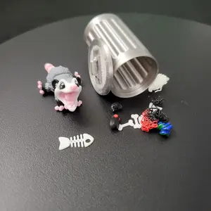 Mini Trashcan Opossum Desk Decor Bundle