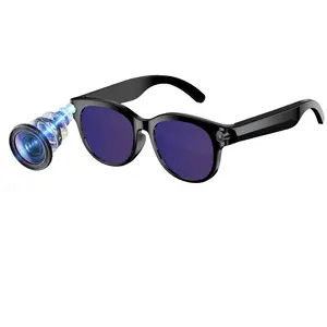8MP Camera AI Glasses, 1080P Video Smart Glasses ,3 Lenses (Transparent + Black +Purple ) ,290Mah Battery ,40g Weight ,Hands-free BT Calling,AI Translation ,AI Sunglasses