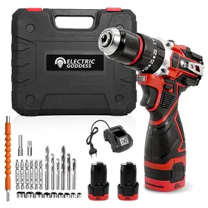 Electric Goddess Multifunction Handheld Impact Drill Cordless Brushless Multi-Purpose Electric Screwdriver/Wrench Include Accessories electric power Tool Kit Portable tools gadgets