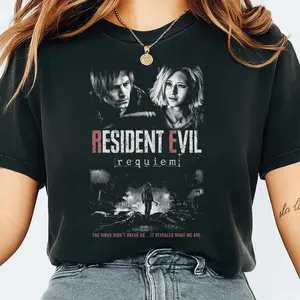 Vintage Biohazard Resident Evil T-Shirt, Leon Kennedy Retro Gamer Tee