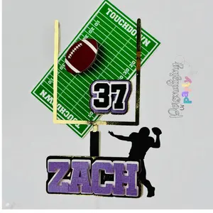 Football Cake Topper, Personalized Sports Football Cake Topper, Football Cake Topper Decoration, Layered Football Cake Topper