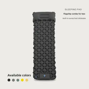 Factory stock outdoor foot-pump inflatable sleeping pad, lightweight, weight 600 grams, color L18, nap pad, camping moisture-proof pad