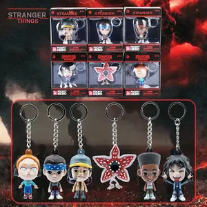 1PC Netflix Officially Licensed Stranger Things Keychain Bag Clip Eleven Eddie Munson Dustin Henderson Lucas Sinclair Max Mayfield Demogorgon Cute Character Bag Charm Ornaments Backpack Accessory Collectible Birthday Christmas New Year Gifts
