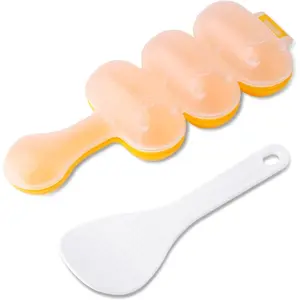 Rice Ball Shaker,Rice Ball Molds, DIY Ball Shaped Kitchen Tools Shakers  Decor for  DIY Lunch Maker Mould with a Mini Rice scoop