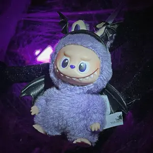 Labubu Pin For Love Halloween Bat Outfit