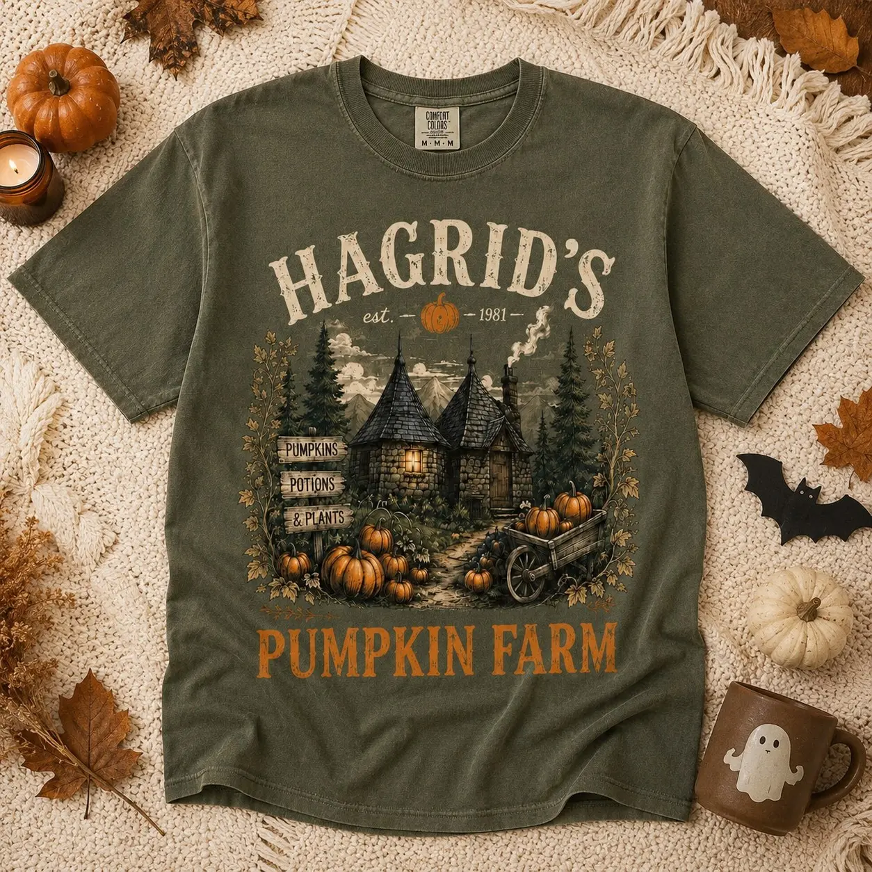 Comfort Colors Vintage Hagrid Pumpkin Farm, Wizard Pumpkin Patch Shirt