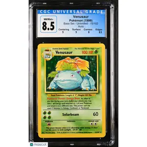 1999 Pokemon Venusaur #15/102 CGC 8.5