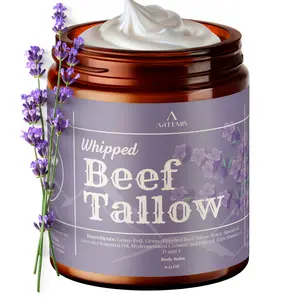 Artemis Beef Tallow for Skin - 6 oz Natural Cream with Vitamins A, C, D, E, Lavender Scent for Smooth Skin and Comfort - Skincare Moisturizer Nourishing Soothing