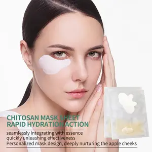 VGO Anti-Aging Eye Gels with Acetyl Hexapeptide-8, Ceramides & Caffeine - Hydrating Chitosan Eye Patches for Wrinkles & Dark Circles, 7 Pairs