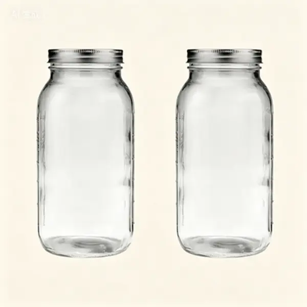 Wide Mouth Half Gallon Mason Jars 2-Pack, 64oz Clear Glass Jars with Lids & Bands for Canning, Kitchen Storage, Herbs, Jams, Jelly, Spices, Reusable, Leak-Proof