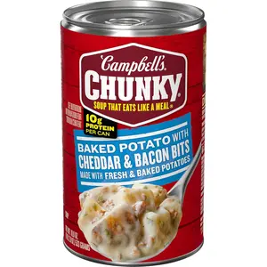 Chunky Soup, Baked with Cheddar and Bacon Bits Soup, 18.8 Oz Can