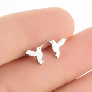 Hummingbird Stud Earrings, Cute and Simple