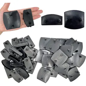 40pcs 54x9mm Black Replacement Plastic Centre & End Caps Holders for Securing Wooden Slats Bed Base, 20pcs End Caps and 20pcs Centre Caps