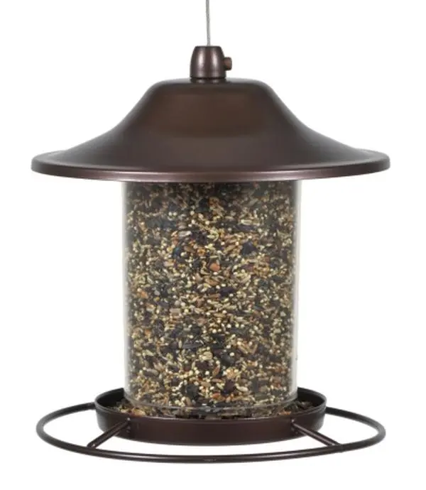 21.082 x 21.082 x 23.368cm Brown Panorama Bird Feeder Rustic