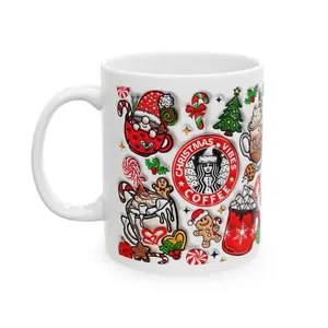 Christmas Vibes 3D Doodle Mug