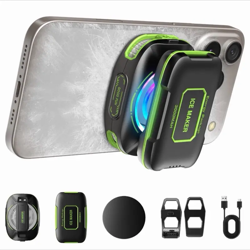 Magnetic Gaming Phone Cooler, Rechargeable RGB Cooling Fan Heat Sink for iPhone Samsung Android