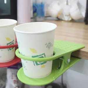 Korean Style Large Table Cup Holder, Plastic Cup Rack for Office Desk, Thickened Multi-Function Cup Clip, Creative Home Cup Holder