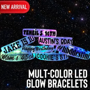 Personalized Multi-Color LED Glow Bracelets