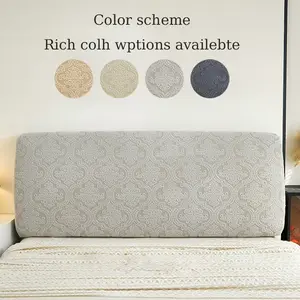 Comfortable Durable Bed Head Cover, Simple Textured Velvet Bed Head Cover, Dustproof Easy Install Full Coverage, All Year Use