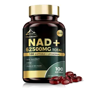NAD+ Supplement 62500mg with Nicotinamide Riboside & Trans-Resveratrol – Cellular Energy, Brain Function, Focus & Memory Support, High Potency 100 Softgels, 50-Day Supply