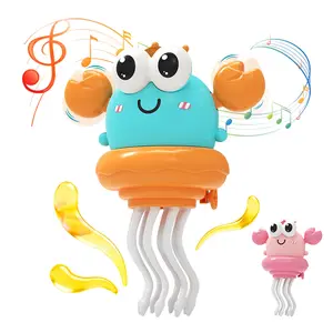 Interactive Electric Dancing Crab Toy with Automatic Obstacle Avoidance New GlowingMusic Crawling Crab Toy Ideal Birthday Gift for Kids Children