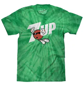 7UP Soda T-Shirt - Kelly Green Tie Dye