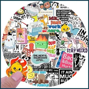 130pcs Funny Sticker Pack Snarky Sarcastic Bold Humor Waterproof Durable Vinyl Stickers for Laptop Water Bottle iPad Hard Hat Work Phone Bumper Folding Chair