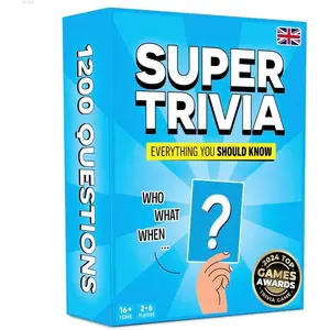 Super Trivia Games for Teens & Adults - Fun and Educational Card Gamed perfect for ice breakers parties and Gatherings