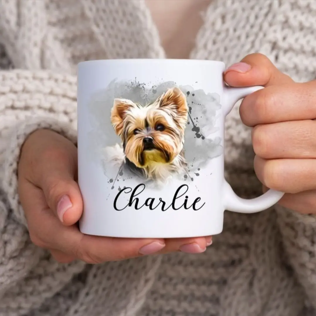 Personalized Mug with Photo, Personalized Name Cup, Minimalist Ceramic Mug, Office Aesthetic Gift, Custom Text Mug, 11oz Personalized Mug