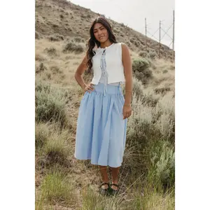 THE HALLIE RUFFLED GINGHAM SKIRT